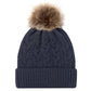 ACRYLIC CUFF POM POM TOQUE