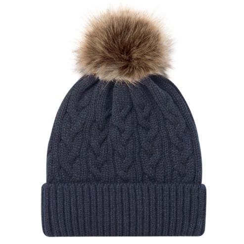 ACRYLIC CUFF POM POM TOQUE