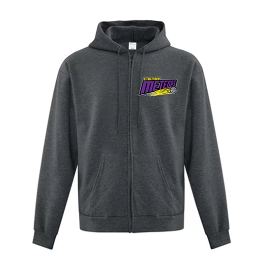 St Matthew Adult Everyday Fleece Full Zip Hooded Sweatshirt