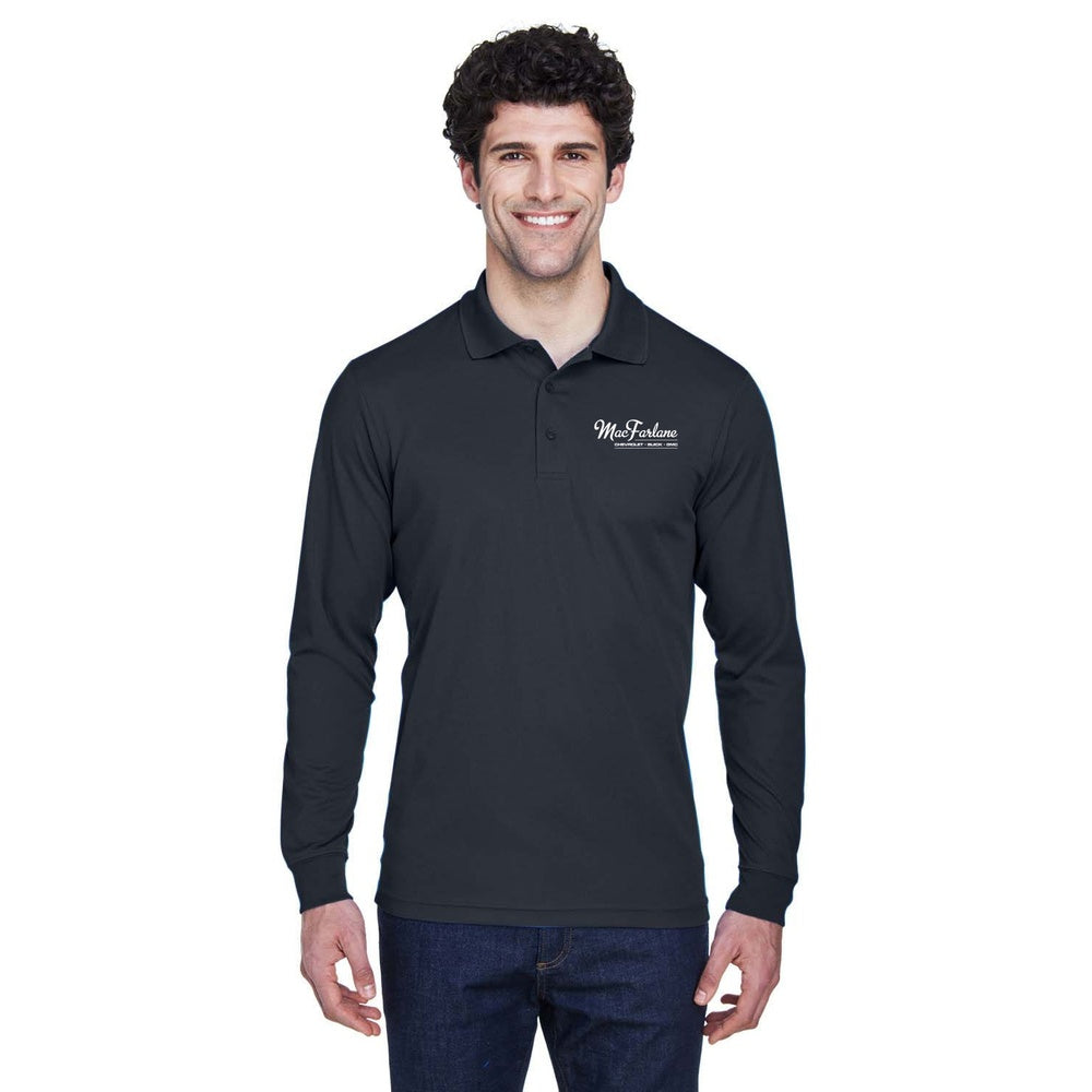 MacFarlane Chevrolet Adult Core365 Pinnacle Performance Long Sleeve Pique Polo