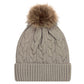 ACRYLIC CUFF POM POM TOQUE