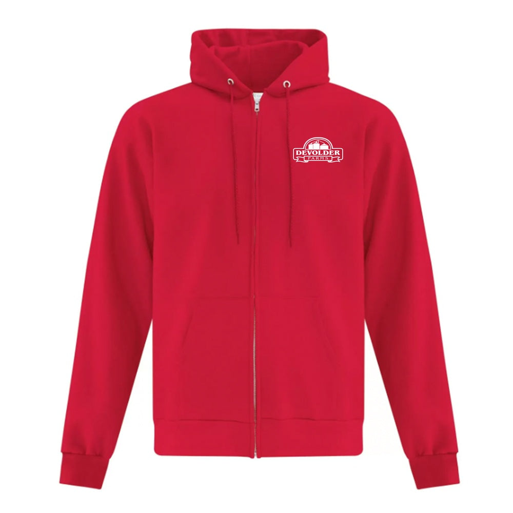 Devolder Farms Adult Everyday Fleece Full Zip Hooded Sweatshirt