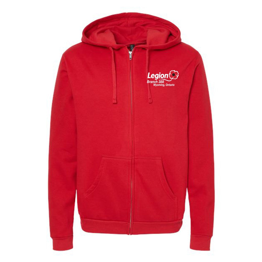 Wyoming Legion Branch 388 Adult Zipper Fleece Hoodie