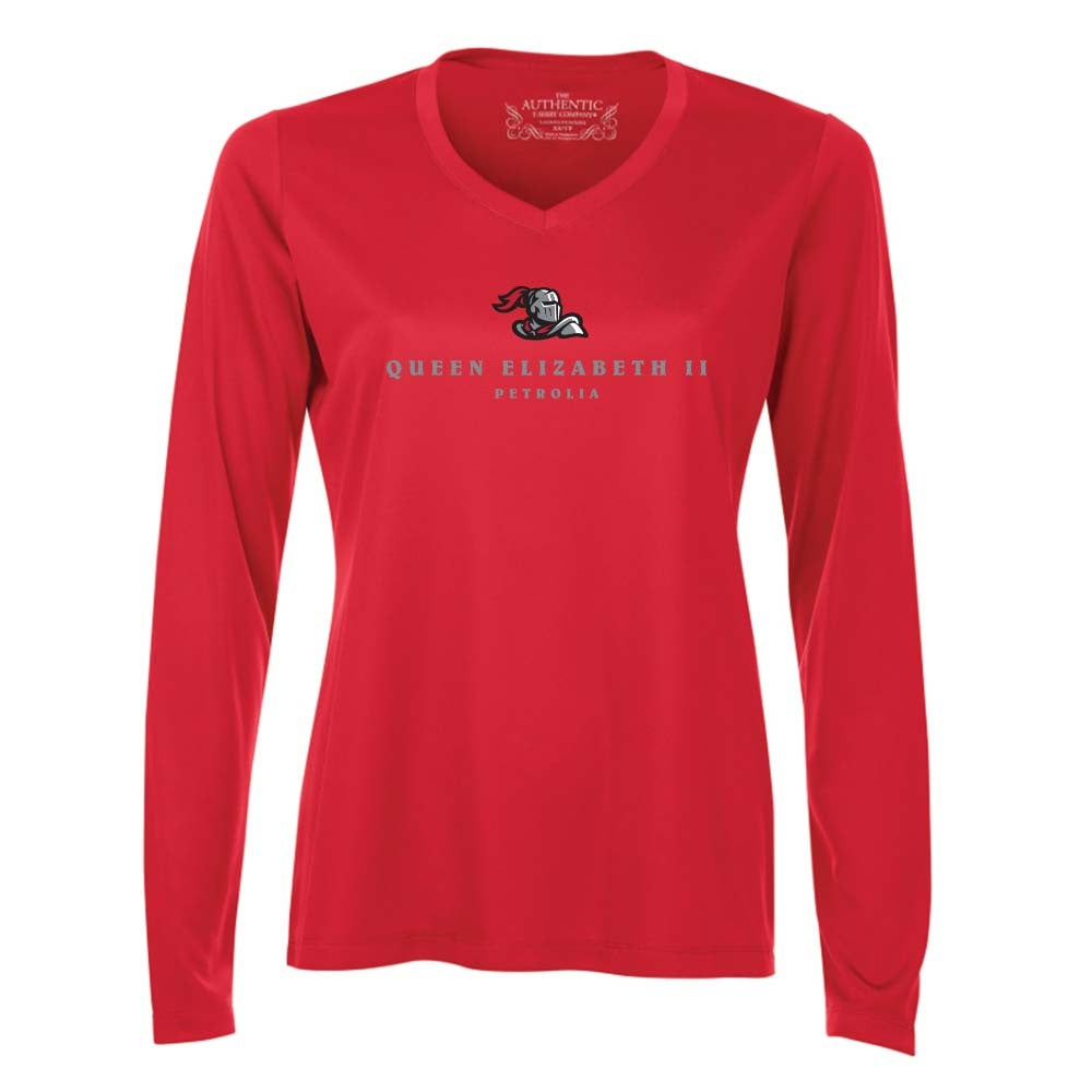 Queen Elizabeth II Petrolia Ladies' Pro Team Long Sleeve V-Neck