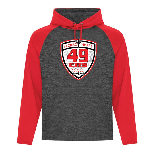 Sacred Heart Adult Dynamic Heather Fleece Two Tone Hoodie