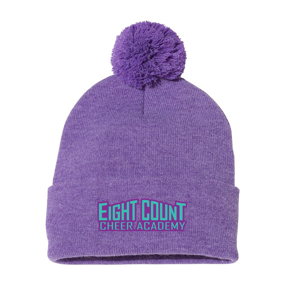 Eight Count Cheer 12" Pom-Pom Cuffed Beanie