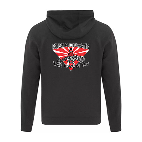 Petrolia Bluewater Tae Kwon Do Adult Game Day Fleece Full Zip Hooded Sweatshirt