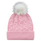 ACRYLIC CUFF POM POM TOQUE