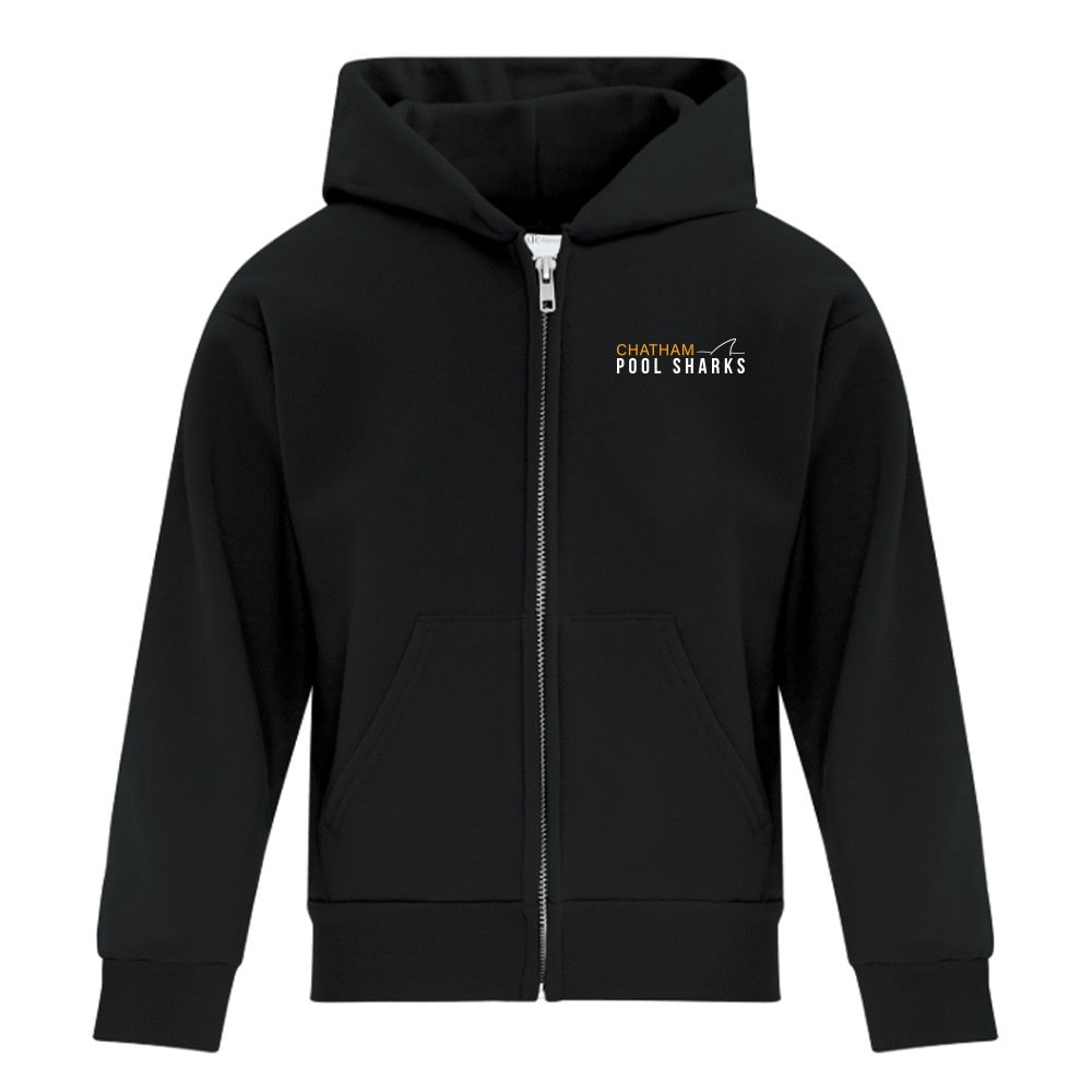 Chatham Pool Sharks Youth Fleece Full Zip Hooded Sweatshirt