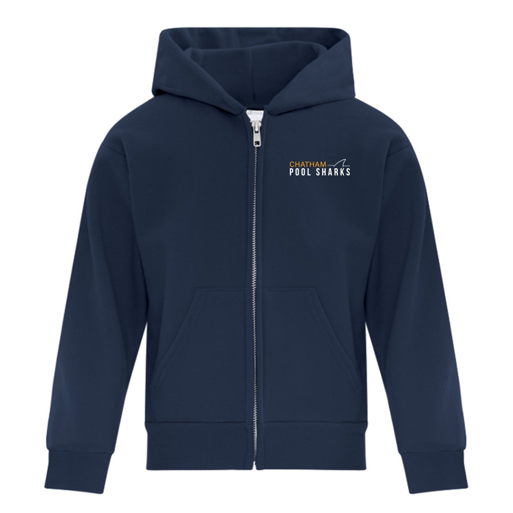 Chatham Pool Sharks Youth Fleece Full Zip Hooded Sweatshirt