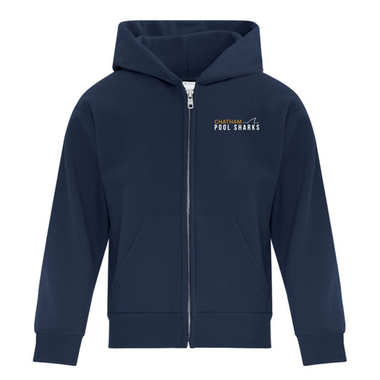 Chatham Pool Sharks Youth Fleece Full Zip Hooded Sweatshirt