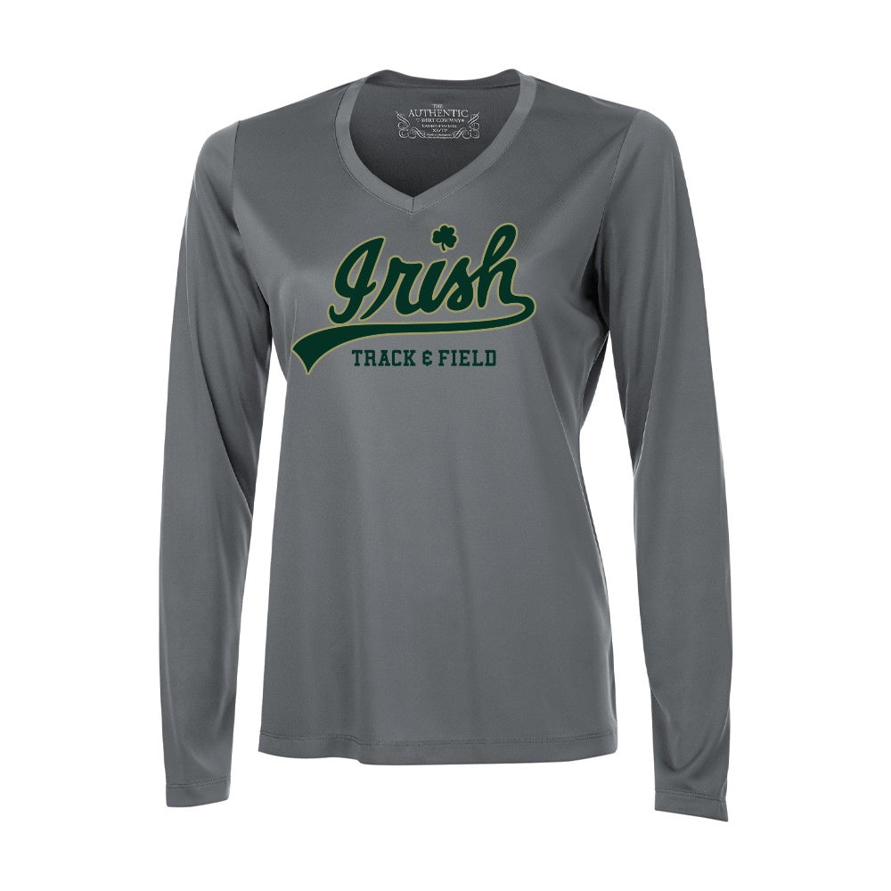 St Pats Track & Field Ladies' Pro Team Long Sleeve V-Neck T-Shirt
