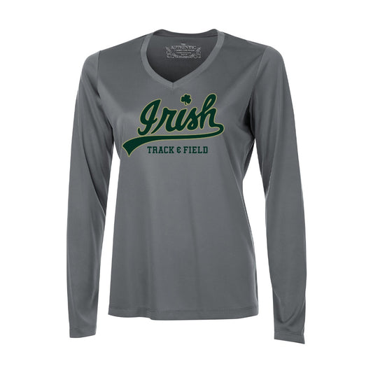 St Pats Track & Field Ladies' Pro Team Long Sleeve V-Neck T-Shirt