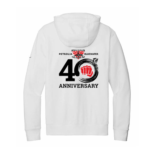 Petrolia Bluewater Tae Kwon Do Anniversary Adult Nike Club Fleece Sleeve Swoosh Pullover Hoodie