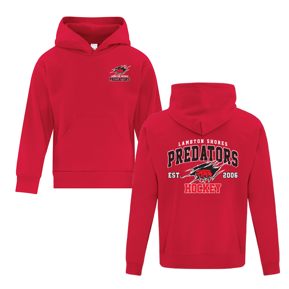 Lambton Shores Predators Youth Fleece Hooded Sweatshirt