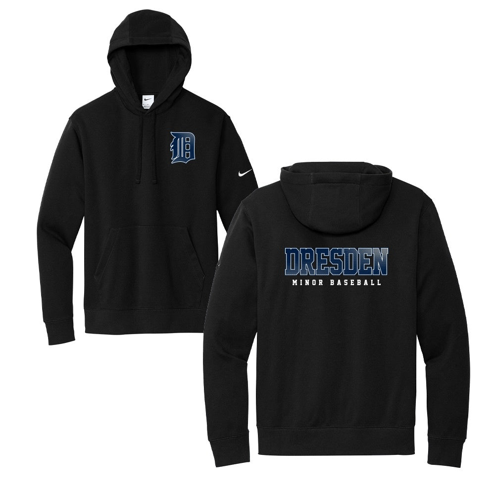 Dresden Minor Baseball Adult Nike Fleece Sleeve Swoosh Pullover Hoodie