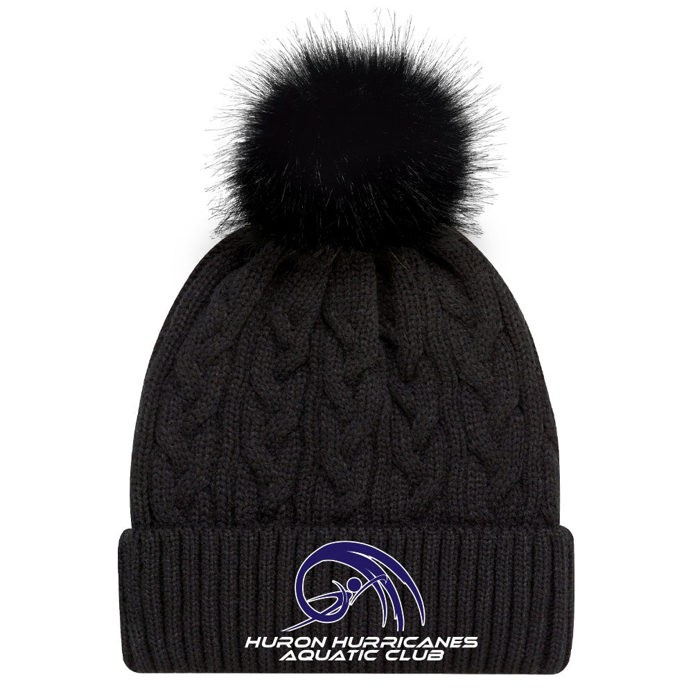 Huron Hurricanes Pom Pom Toque