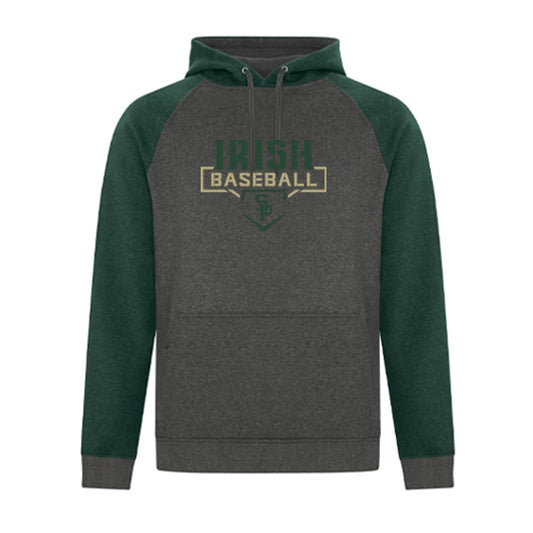 St. Pats Baseball Adult EsActive Vintage Two Tone Hoodie