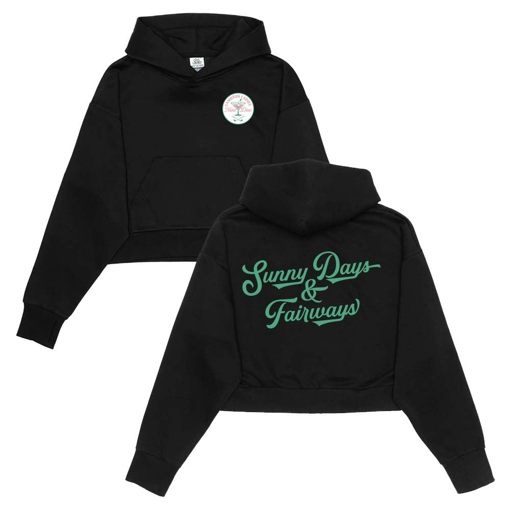 Lambton Ladies 9 & Dine Adult Cropped Shoulder Pullover Hoodie