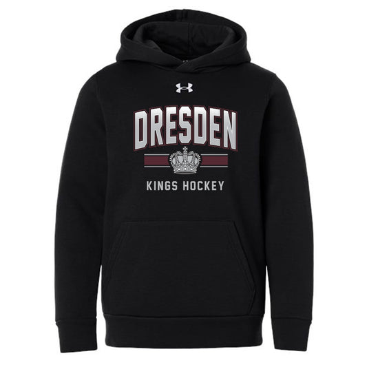 Dresden Jr Kings Youth Under Armour Team Icon Fleece Hooded Sweatshirt