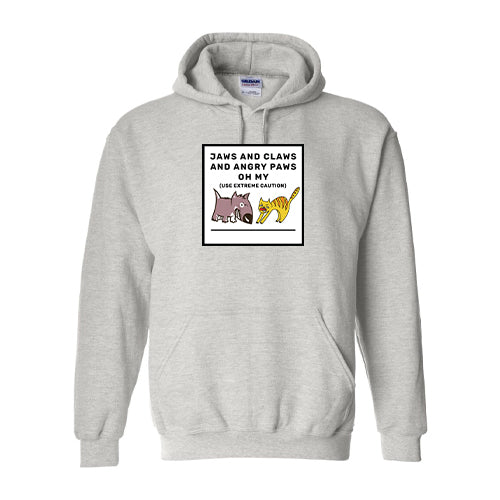 Jaws and Claws Cotton Hooded Sweatshirt