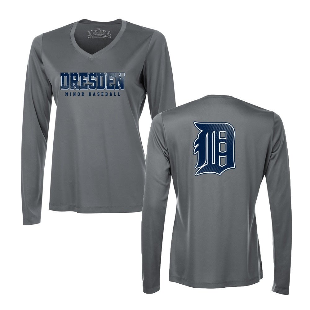 Dresden Minor Baseball Ladies' Pro Team Long Sleeve V-Neck