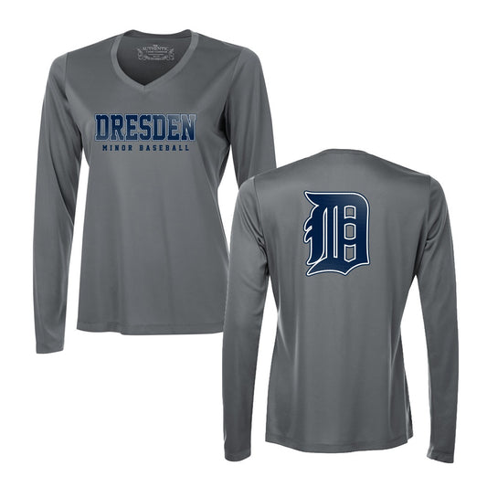 Dresden Minor Baseball Ladies' Pro Team Long Sleeve V-Neck