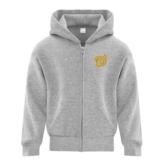Wallaceburg Minor Baseball Youth Everyday Fleece Full Zip Hooded Sweatshirt