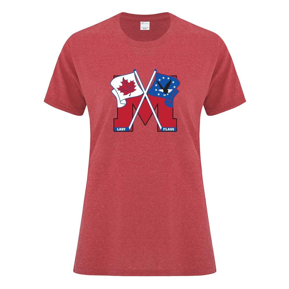 Mooretown Lady Flags Ladies' Cotton T-Shirt