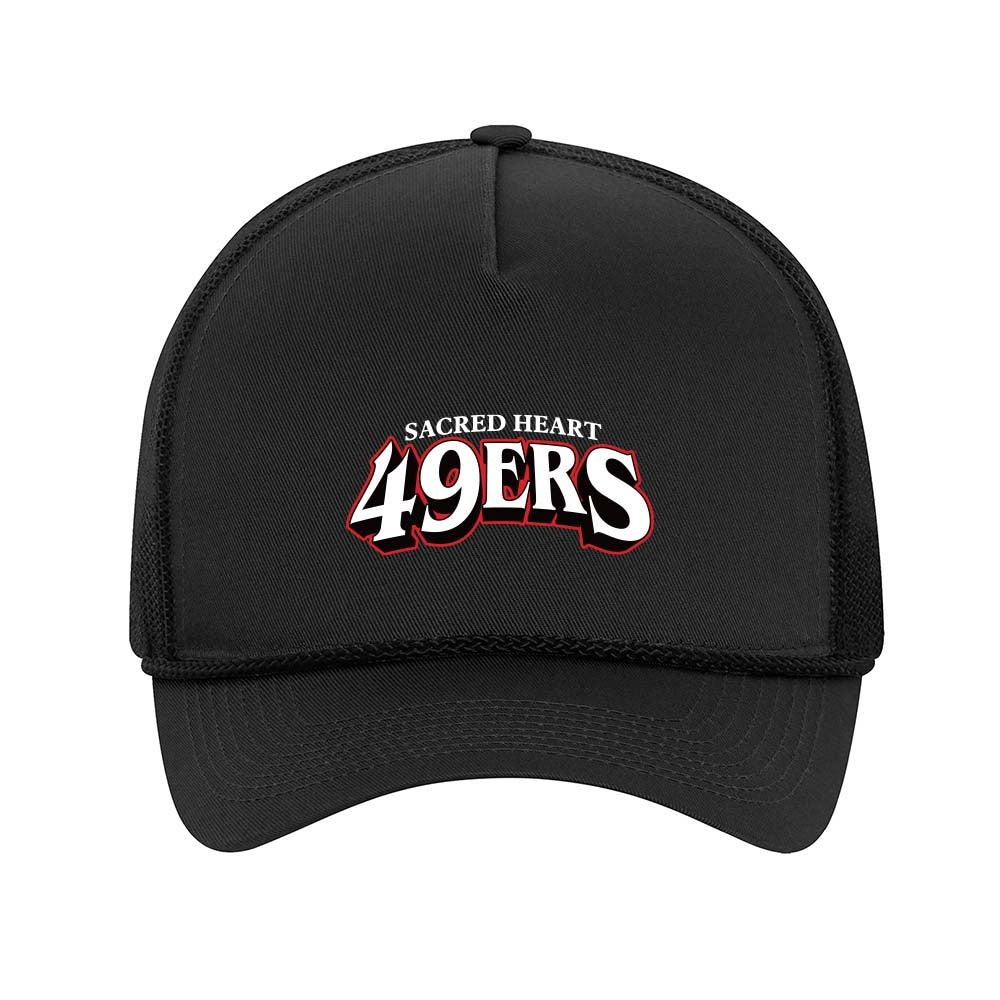 Sacred Heart Cotton Twill 5-Panel Trucker Rope Cap