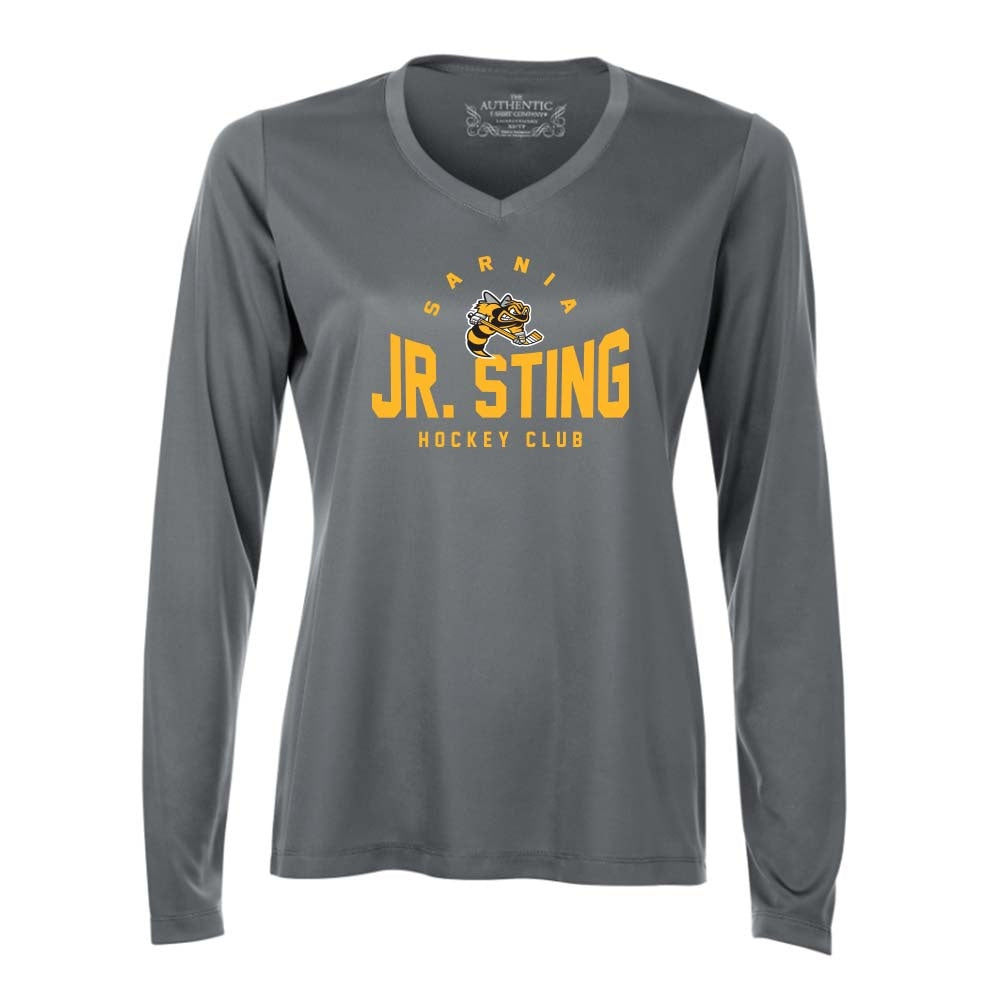 Sarnia Jr Sting Ladies' Pro Team Long Sleeve V-Neck