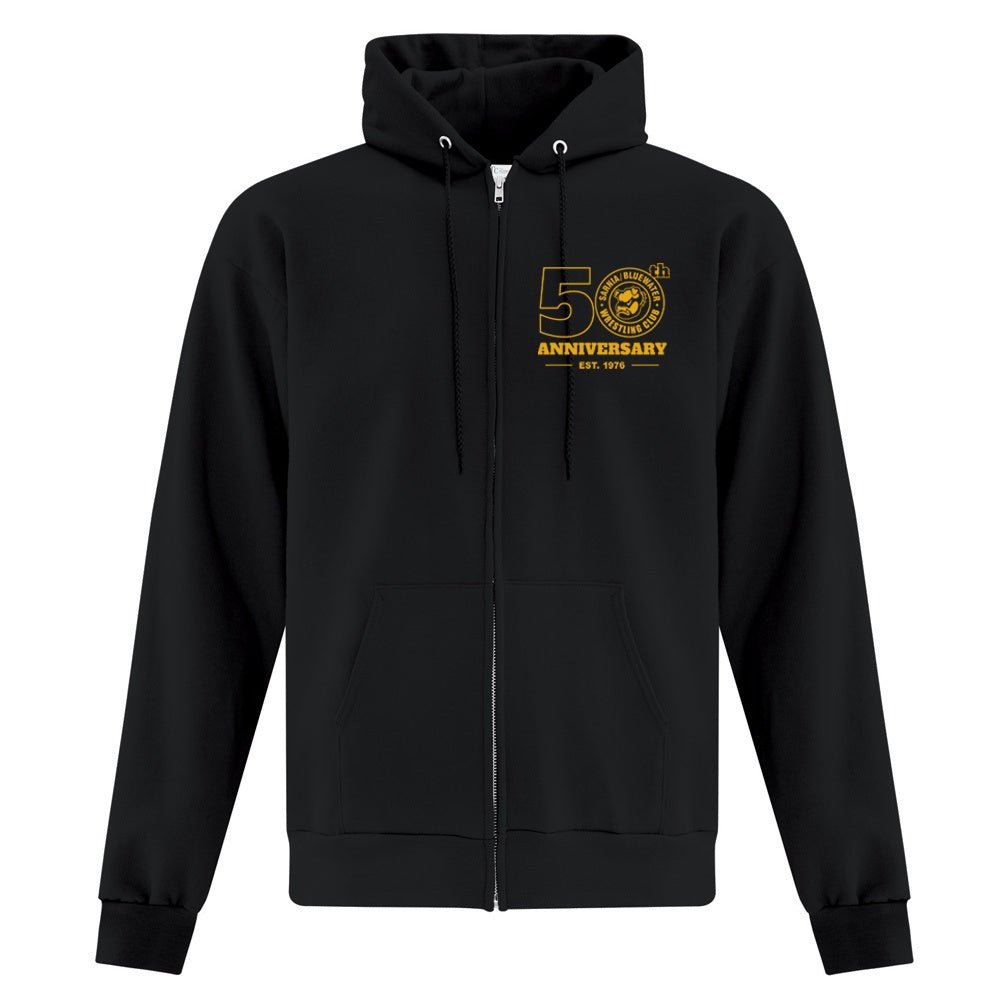 Sarnia Bluewater Wrestling Adult Fleece Full Zip Hooded Sweatshirt