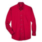 HARRITON MEN'S EASY BLEND LONG SLEEVE TWILL SHIRT WITH STAIN-RELEASE