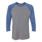 UNISEX NEXT LEVEL TRIBLEND 3/4 SLEEVE RAGLAN
