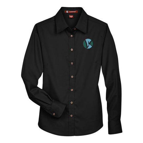 LKDSB Ladies' Harriton Easy Blend™ Long-Sleeve Twill Shirt