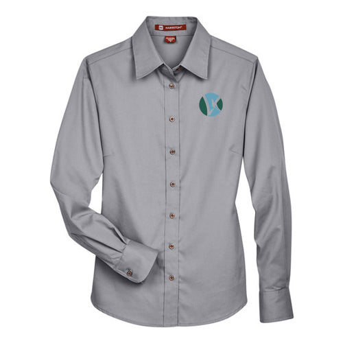 LKDSB Ladies' Harriton Easy Blend™ Long-Sleeve Twill Shirt
