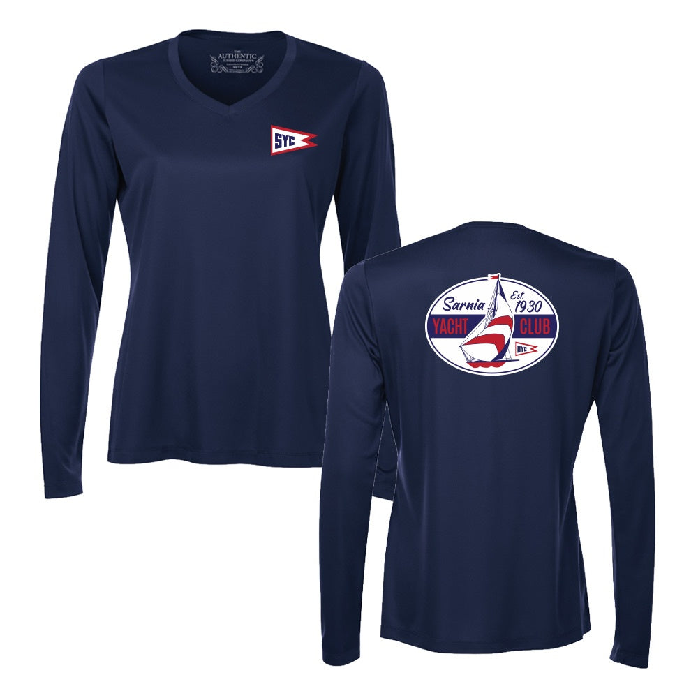 Sarnia Yacht Club Ladies' Pro Team Long Sleeve V-Neck