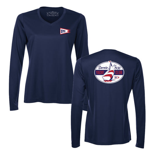 Sarnia Yacht Club Ladies' Pro Team Long Sleeve V-Neck