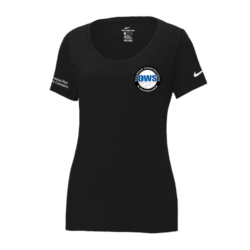 OWS Ladies' Nike Dri-FIT Cotton/Poly Scoop Neck Tee