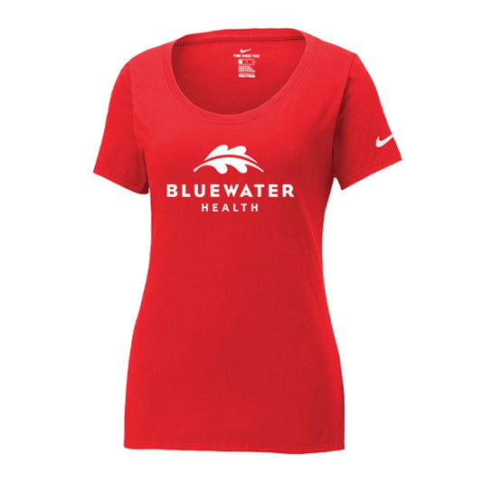 Bluewater Health Ladies' Nike Dri-Fit Cotton/Poly Scoop Neck Tee
