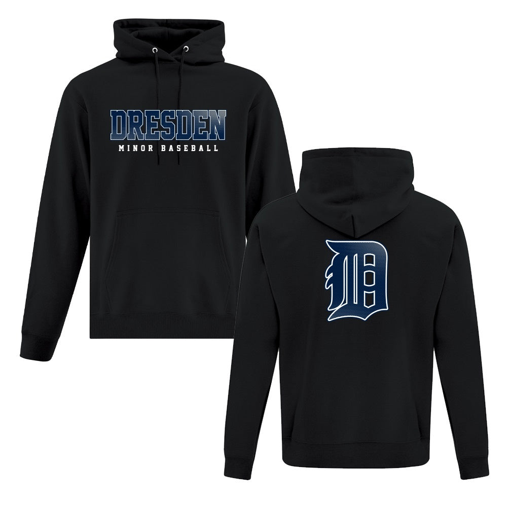Dresden Minor Baseball Adult Fleece Hooded Sweatshirt