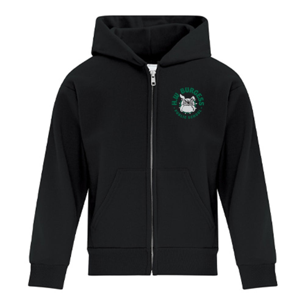 H.W. Burgess Youth Everyday Fleece Full Zip Hooded Sweatshirt