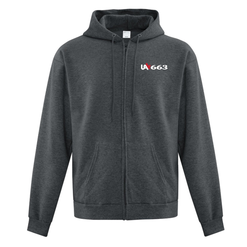 Local 663 Adult Fleece Full Zip Hooded Sweatshirt