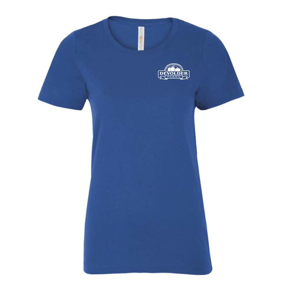 Devolder Farms Ladies' Eurospun Ring Spun T-Shirt