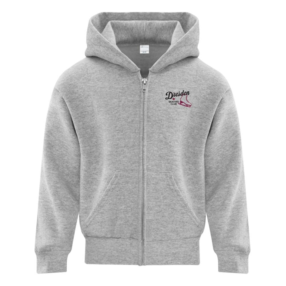 Dresden Skating Club Youth Fleece Full Zip Hooded Sweatshirt