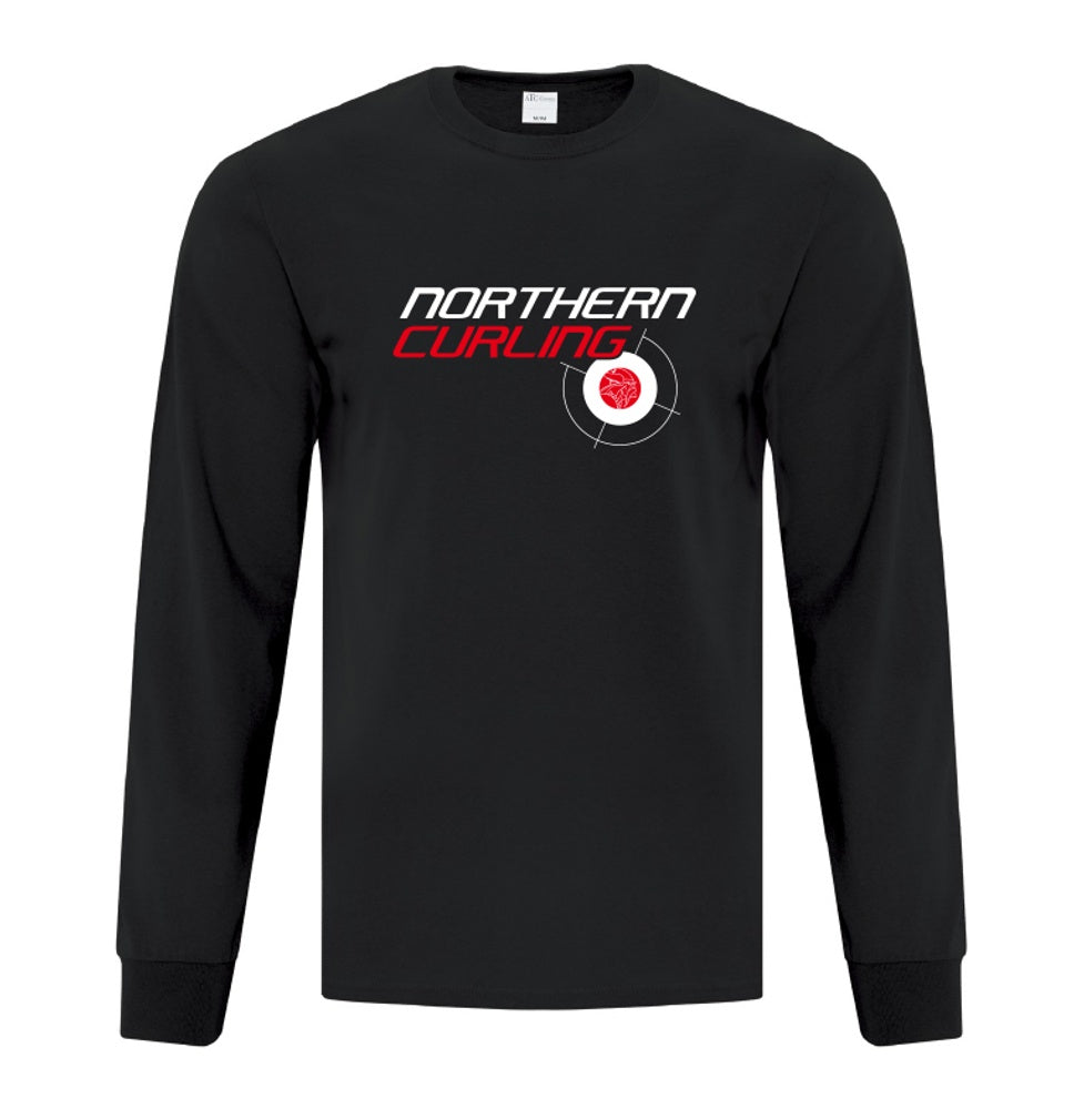 Northern Curling Adult Cotton Long Sleeve T-Shirt