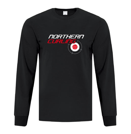 Northern Curling Adult Cotton Long Sleeve T-Shirt