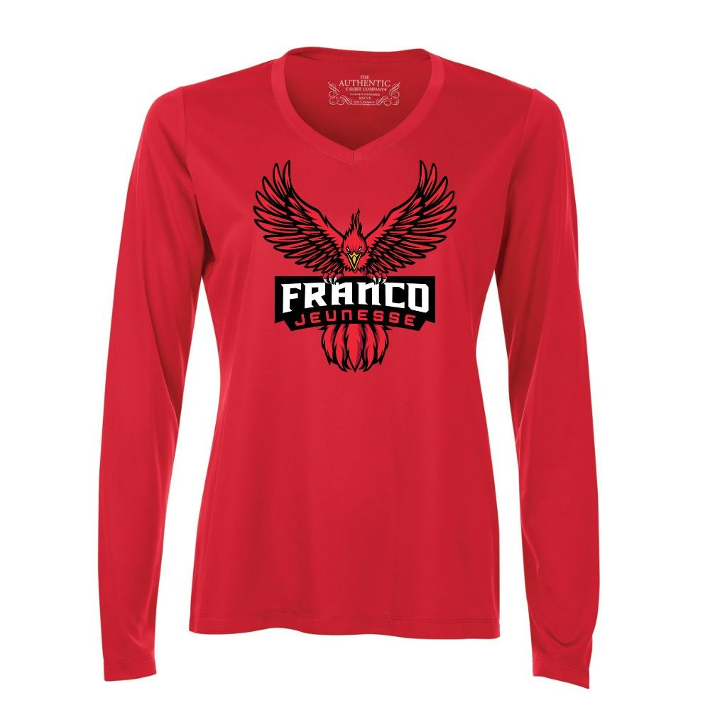 Franco-Jeunesse Ladies' Pro Team Long Sleeve V-Neck