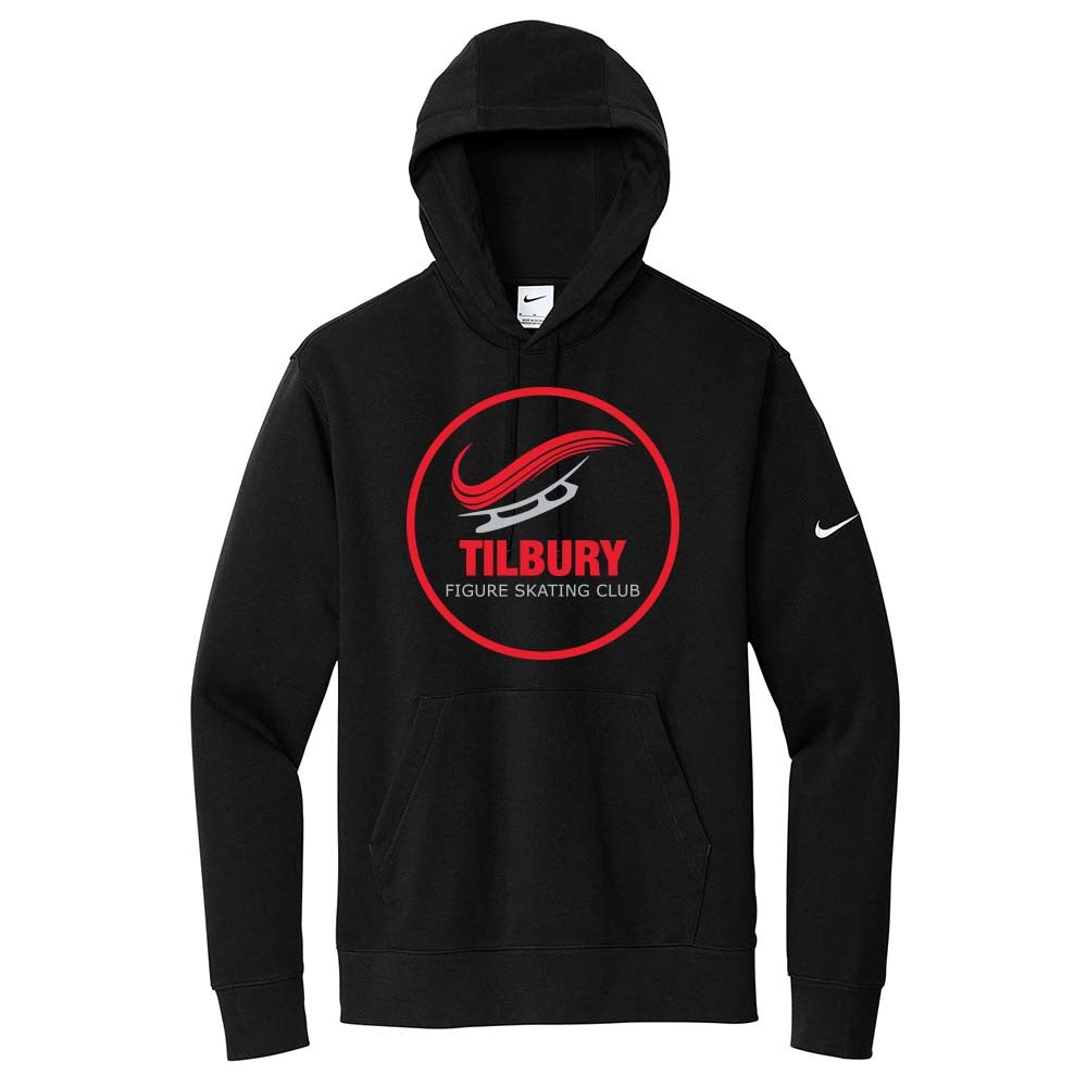 Tilbury Figure Skating Adult Nike Club Fleece Sleeve Swoosh Pullover Hoodie