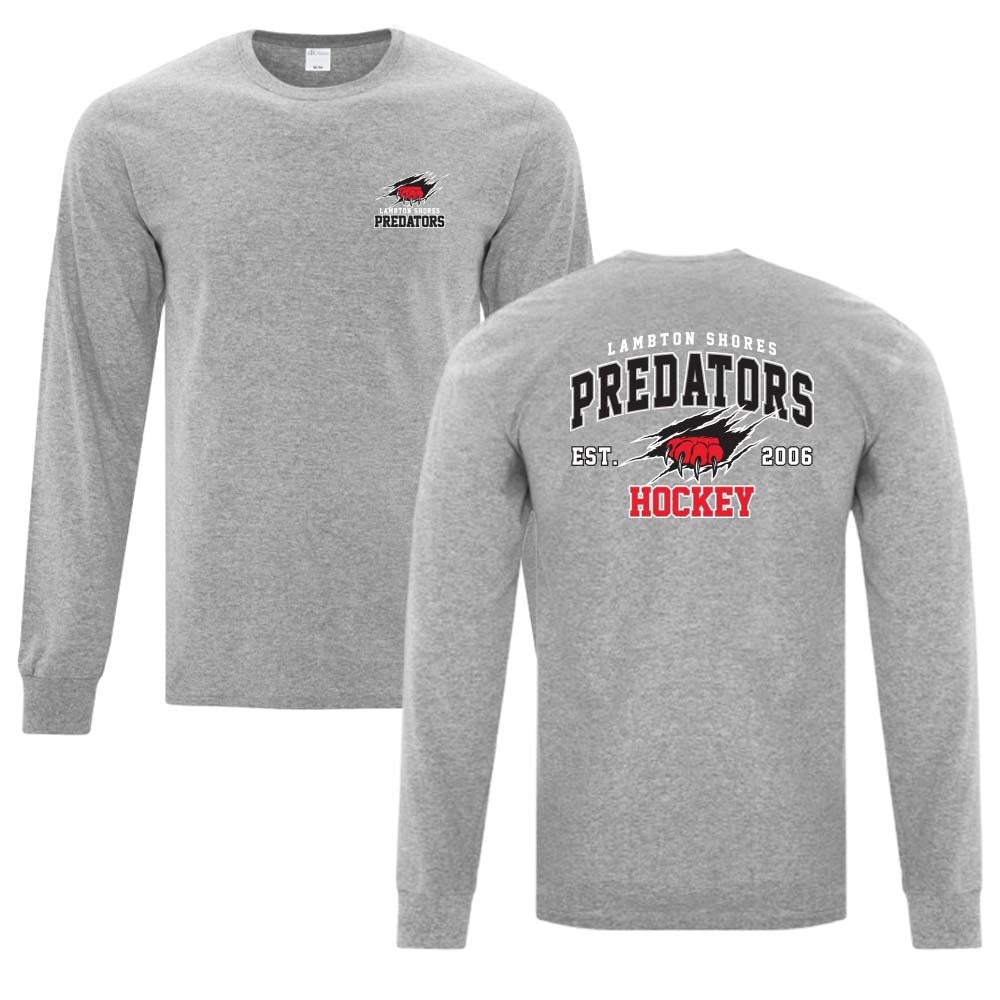 Lambton Shores Predators Adult Cotton Long Sleeve